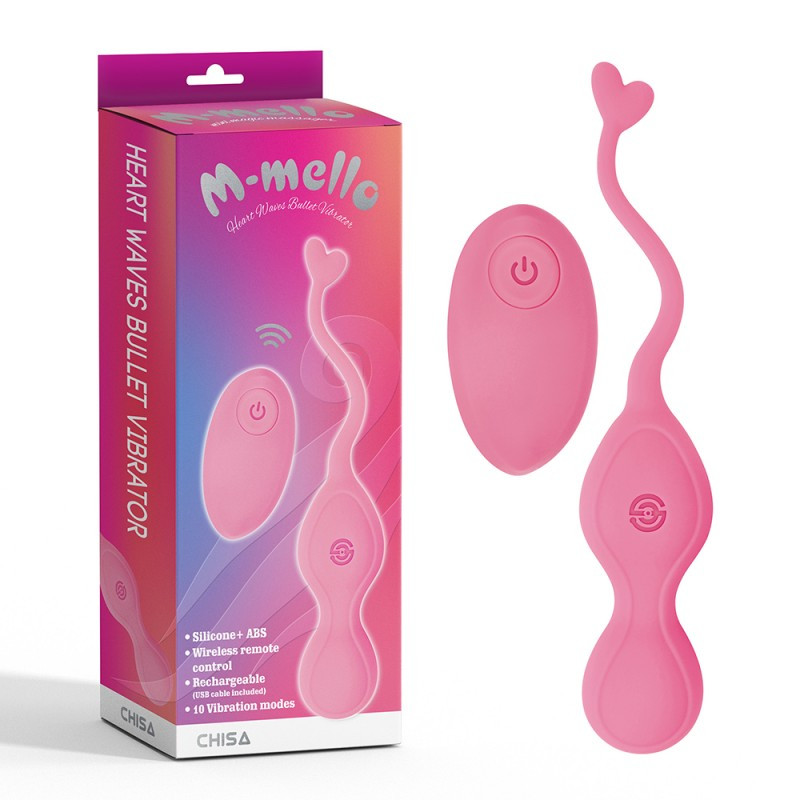 Рожевий вібростимулятор із пультом Heart Waves Bullet Vibrator | Puls69, фото 1