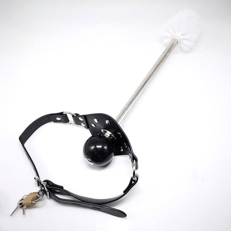 Slave Toilet Brush + Asphyxia Gag | Puls69