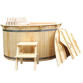 Дерев'яна купіль кругла з дуба LNK