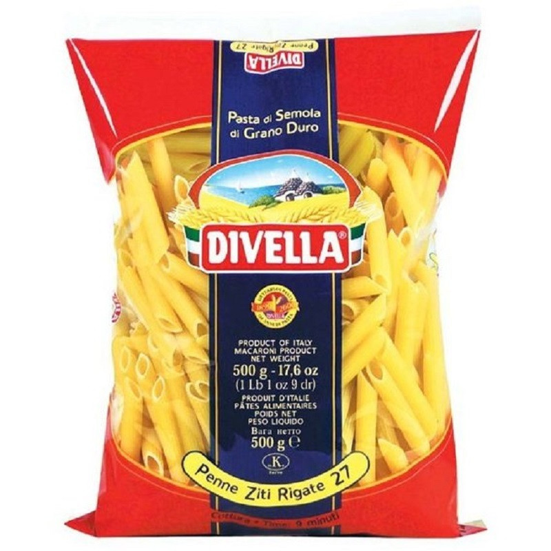 Макароны Penne Ziti Rigate 027 "Divella" Италия фасовка 0.5 kg купить в ...