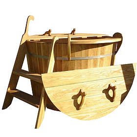 Дерев'яна купіль кругла з дуба LNK