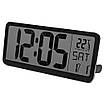 Годинник настільний електронний LCD Losso Premium LARGE c термометром (чорний), будильник, фото 6