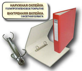 Папка А5 на 2 кільця, червона, 058/01