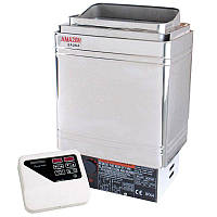 Електрокаменка Amazon AM90MI 9 кВт з виносним пультом CON4 (неіржавка сталь AISI 201)