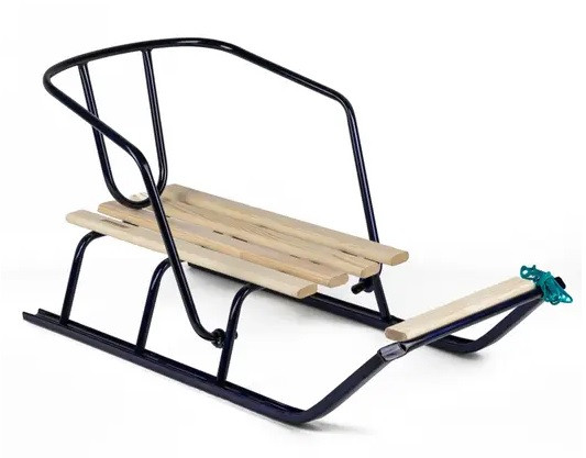 Дитячі санки з відкидною спинкою та підставкою для ніг сині, АРТ.1СІН