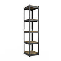 Стелаж Бюджет на 5 полиць ДСП метал фарбований антрацит 1800х400х400 мм (Меткас-ТМ)