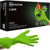 Нитриловые защитные перчатки Mercator Gogrip L зеленые (25 пар)