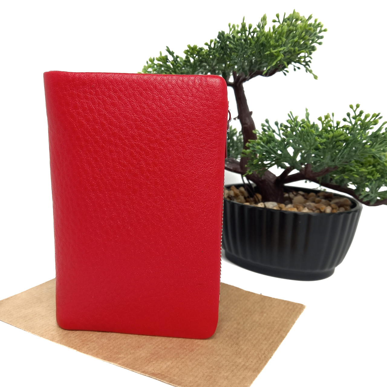 Місткий жіночий шкіряний гаманець червоний Арт.0811 red Helen Verde (54), фото 1