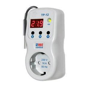 Захисне реле в розетку Volt Control ТР-12 з терморегулятором, фото 1