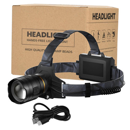 Ліхтар налобний BL-8075-2-GT100, 2x18650, zoom, ЗП microUSB