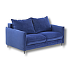 Розкладні міні-дивани на кухню, в коридор MeBelle NORDIK-150 зі спальним місцем, королівський синій велюр, фото 2