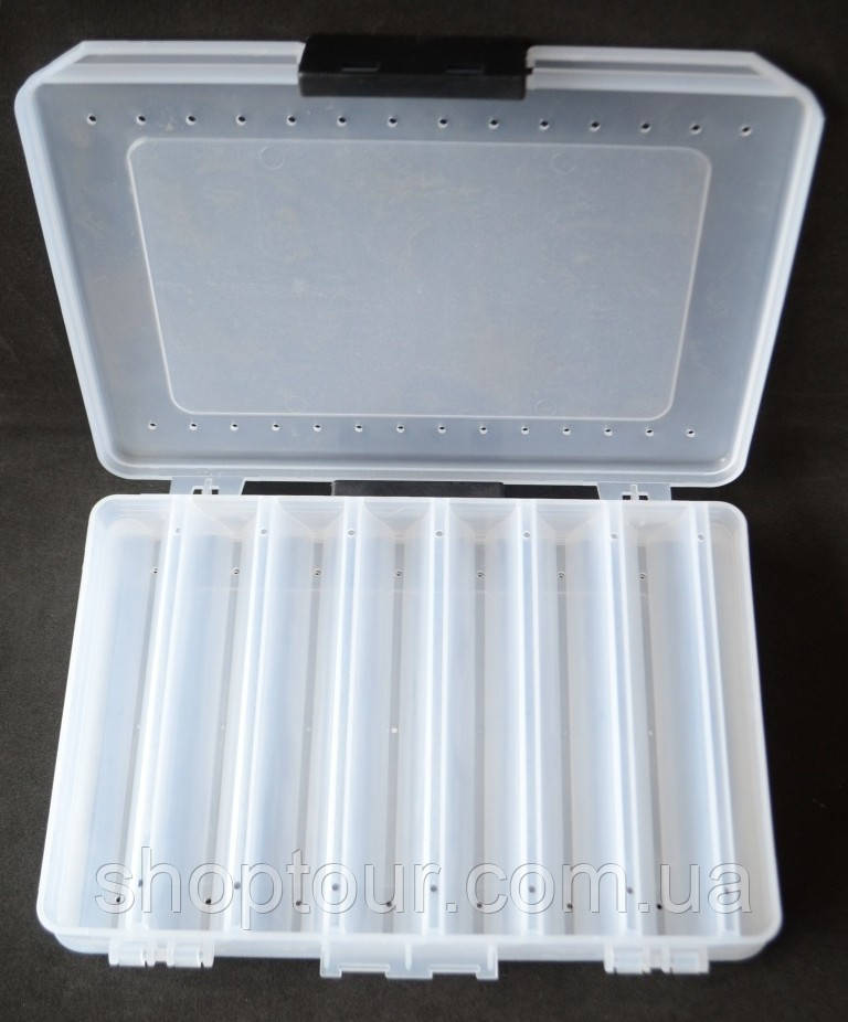 Коробка для хранения воблеров и блесен Альянс КВ-16014, двухсторонняя, размер 260х187мм, 14 отсеков - фото 2 - id-p1742239308