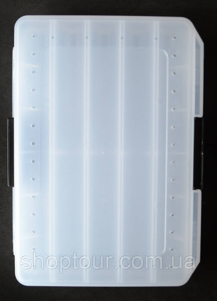 Коробка для зберігання воблерів та блешень Альянс КВ-250/120 двостороння, розмір 260х187мм, 13 відсіків