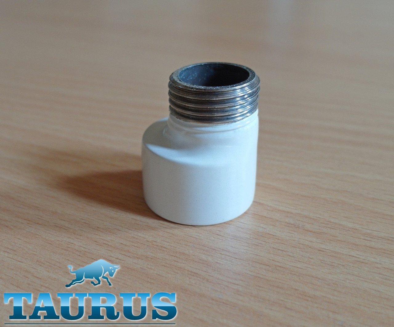 Білий декоративний mini ексцентрик ThermoPulse D28/4 White для зміщення різьби 1/2" до 4 мм; Нержавіюча сталь