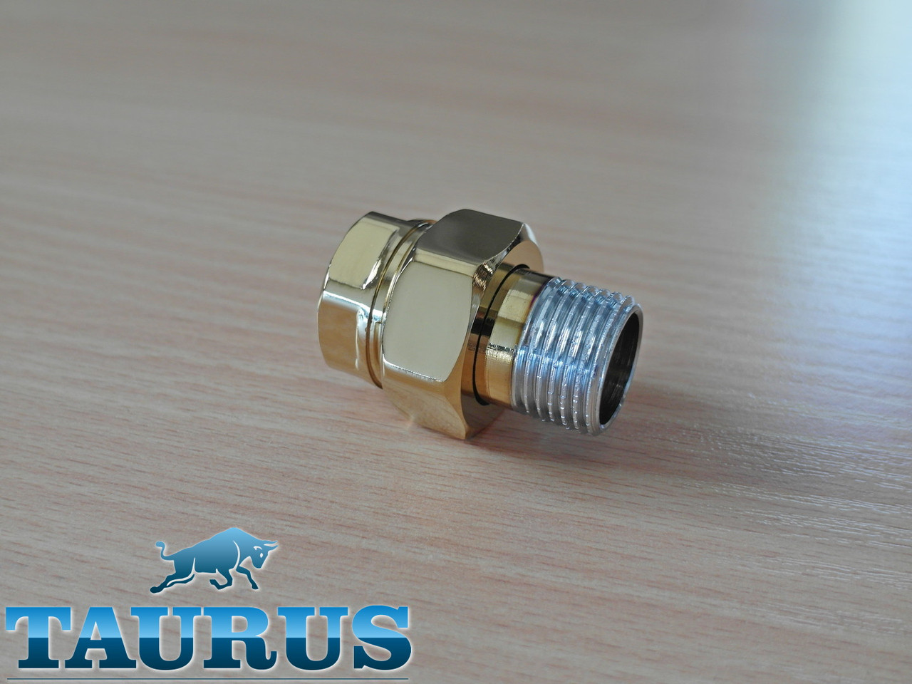 Американка золота, пряма 1/2" ThermoPulse Gold. Латунь. Різьбове з'єднання з накидною гайкою