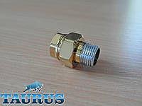 Американка золота, пряма 1/2" ThermoPulse Gold. Латунь. Нарізне з'єднання з накидною гайкою