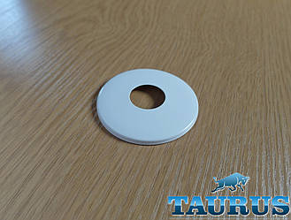 Білий плоский декоративний фланець ThermoPulse White D61 мм, висотою 5 мм, під внутрішній d1/2" (20 мм). Латунь