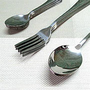 Набір столових предметів 18 шт., набір столового приладдя. Столовий набір ложки, виделки, чайні ложки.