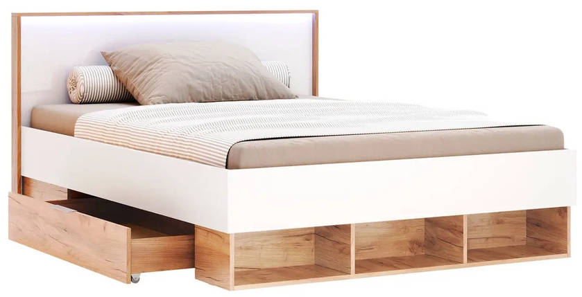 Ліжко Asti Junior 120*200 см з шухлядами з LED-підсвіткою без каркасу ТМ Міро Марк, фото 3