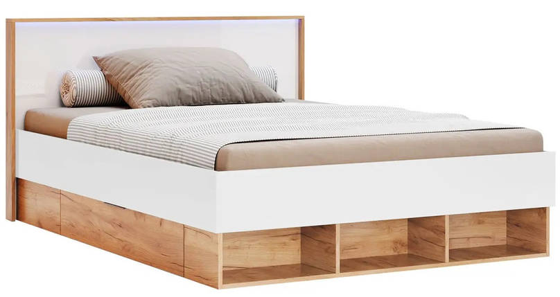Ліжко Asti Junior 120*200 см з шухлядами з LED-підсвіткою без каркасу ТМ Міро Марк, фото 1