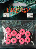 Грузик для рыбалки ушастый, таблетка (эксцентрик), вес 6гр (10шт/уп), цвет Silvereyes Pink