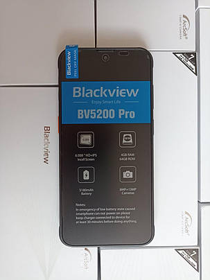 Смартфон Blackview BV5200 Pro Black 4G NFC 5180mAh 4\64GB And 12 Новинка!, фото 1
