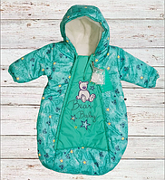 Конверт зима ясельний на овчині, з 2 блискавками