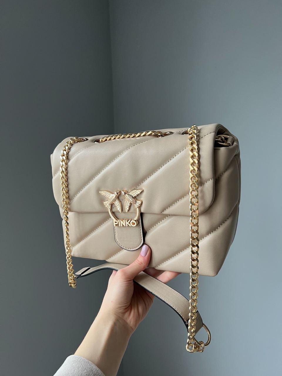 Сумка Пінко Pinko Puff Beige