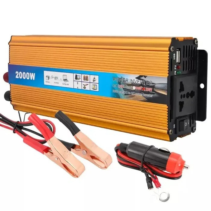 Інвертор Перетворювач напруги 12 220 2000 Вт 12 V SC2000VA 2000 W Польща для котла