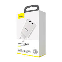 Адаптер сетевой BASEUS Speed Mini Dual U Charger | 2USB, 2A, 10.5W | (CCFS-R02)