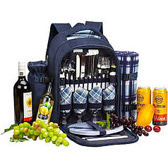 Набір для пікніка на 4 особи з ковдрою в рюкзаку Eono Cool Bag (TWPB-3065B69R)