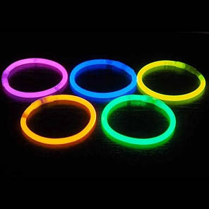 Неонові палички браслети, що світяться ХІС Glow Stick, 100 шт, фото 3