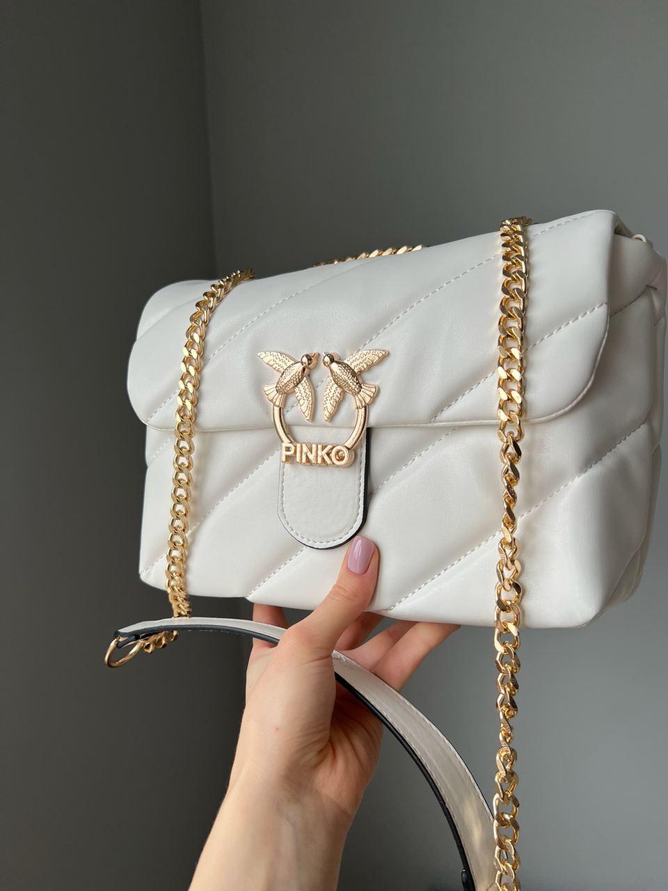 Сумка Пінко Pinko Puff White Gold, фото 1