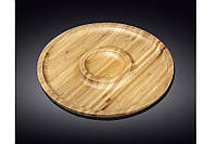 Блюдо бамбуковое круглое Wilmax Bamboo 30,5/12,5 см (WL-771048)