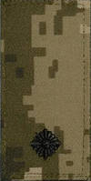 Погон младший лейтенант ЗСУ зелёный пиксель (ММ14)