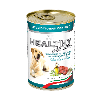 Влажный корм Healthy (Хэлси) alldays dog для собак, с тунцом и рисом (паштет с кусочками) 400 гр