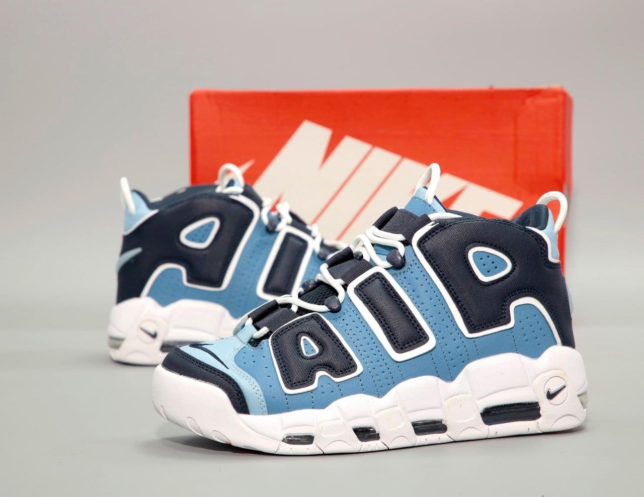 Чоловічі сині кросівки Nike Air More Uptempo