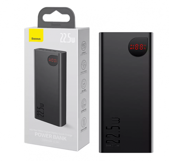 Павербанк Baseus Power Bank Adaman 20000 mAh 22.5W 2023г, фото 1