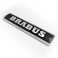 Эмблема наклейка на багажник BRABUS Mercedes Benz (Мерседес) Черная (7.5х1.5см)