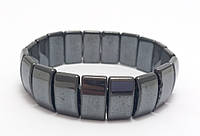 Браслет із натурального каменю Гематит