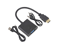 Переходник HDMI to VGA с аудио и питанием