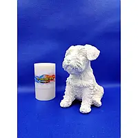 Силиконовая форма 3D Собака "Йорк" для заливки свечей, мыла, воска, гипса