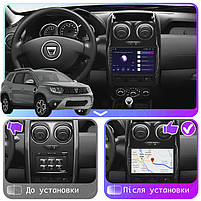 Штатна магнітола Lesko для Dacia Duster II 2017-2021 екран 9" 4/64 Gb CarPlay 4G Wi-Fi GPS Prime 7 шт., фото 2