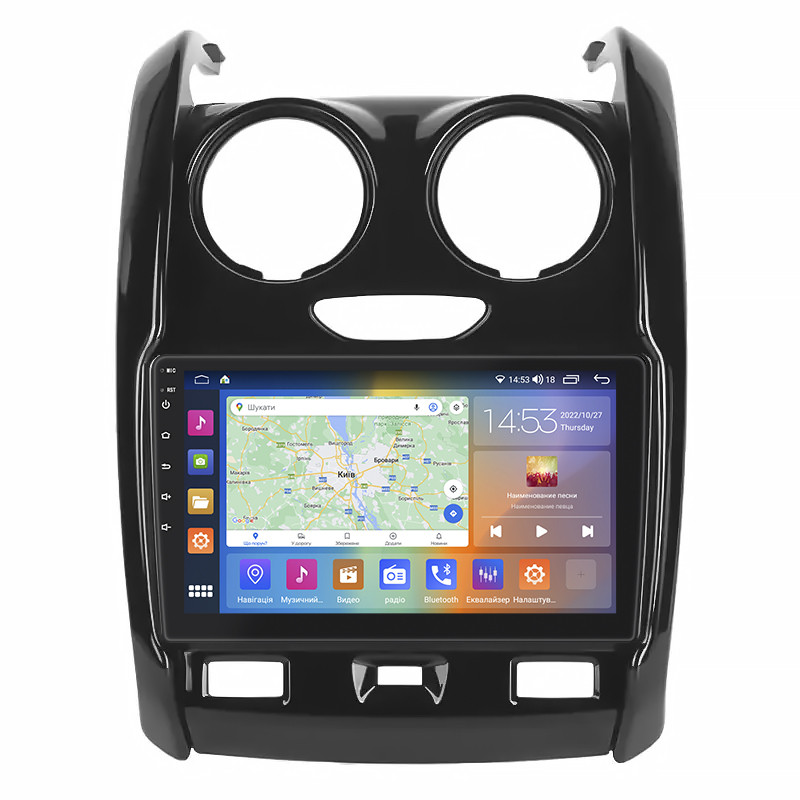 Штатна магнітола Lesko для Dacia Duster II 2017-2021 екран 9" 4/64 Gb CarPlay 4G Wi-Fi GPS Prime 7 шт., фото 1