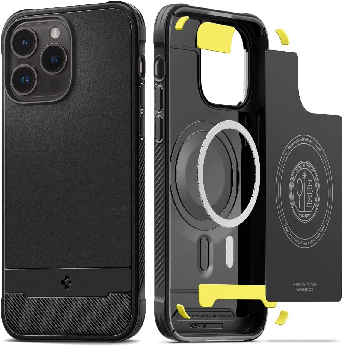 Чохол Spigen для iPhone 14 Pro Max — Rugged Armor MAG (сумісний з MagSafe) Black (ACS04812)