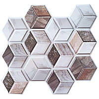 Декоративна ПВХ плитка на самоклейці 3D кубы 300х300х5мм, ціна за 1 шт. (СПП-506)