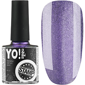 Лак для стемпінгу YoNails №6, 8 мл світло-фіолетовий металік