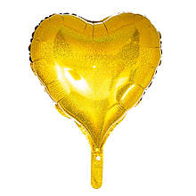 Набір з 10 одиниць. Повітряна куля "Серце"(gold) (8026-012), Elisey
