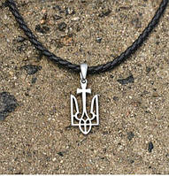 Кулон серебряный 925° "Козацький хрест з тризубом", Кулон из серебра патриотический