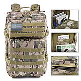 Тактичний військовий рюкзак Yakeda 50 л, фото 6